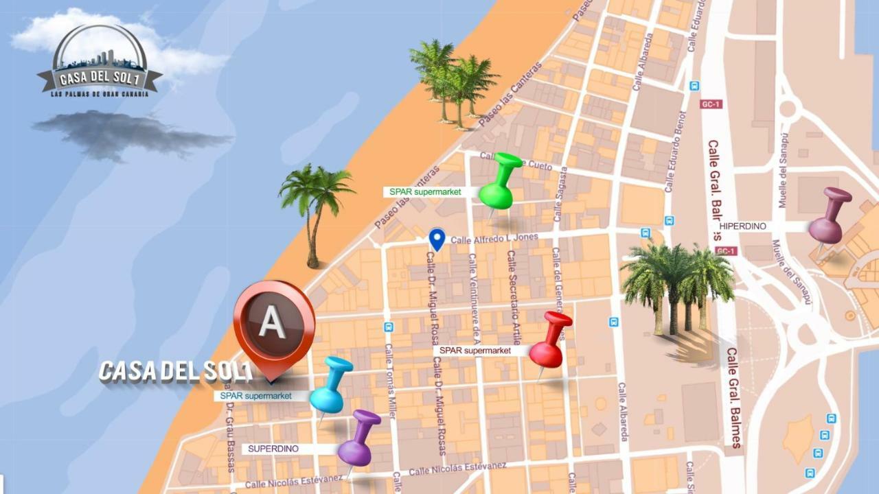 Апартаменты Casa Del Sol 1 Лас-Пальмас-де-Гран-Канария Экстерьер фото